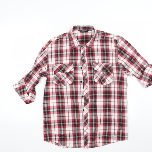 Urban Sririt Mens Red Check   Button-Up Size S