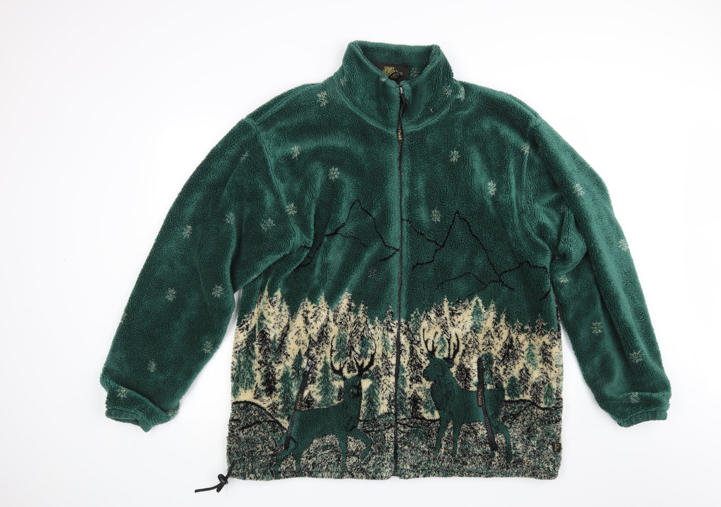 Farfield original Mens Green  Fleece Jacket Coat Size XL