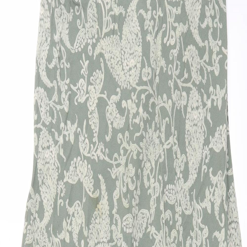 Casual Club Womens Green Floral  A-Line  Size 16