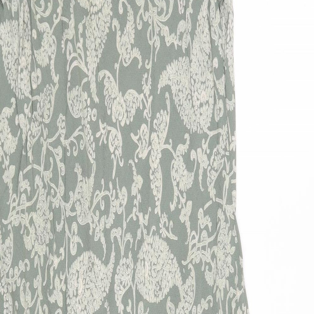 Casual Club Womens Green Floral  A-Line  Size 16