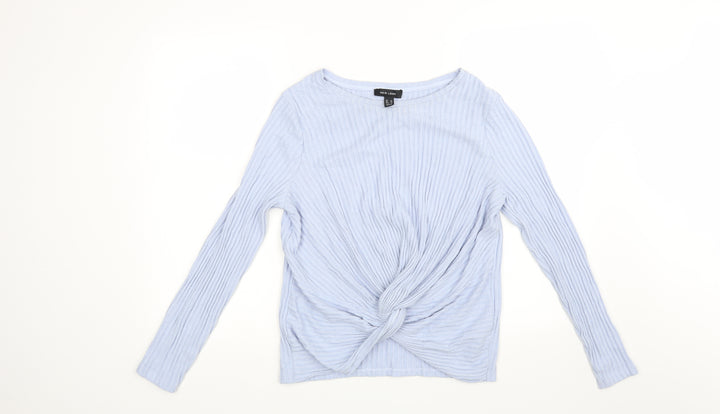 New Look Womens Blue Knit Pullover Jumper Size 14