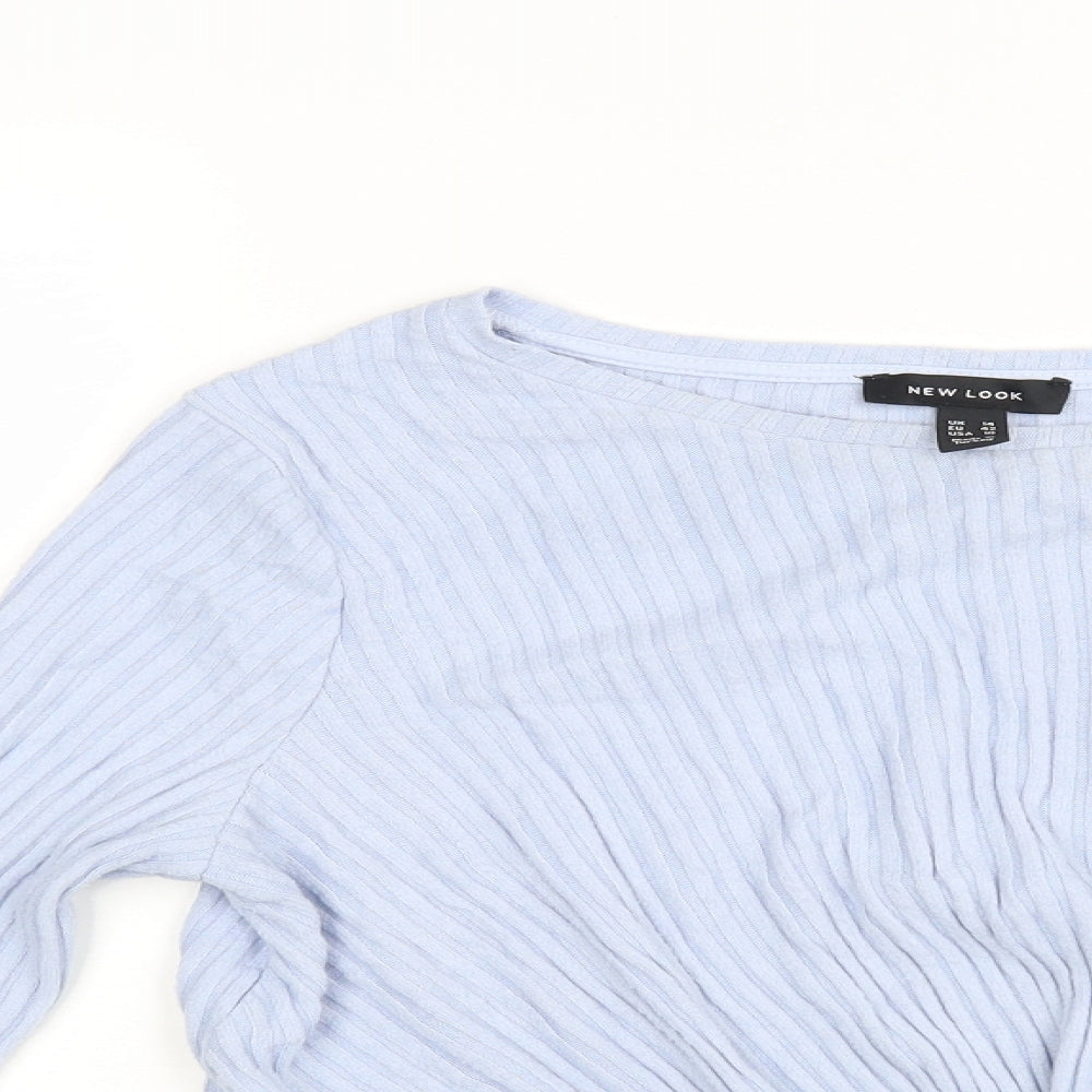 New Look Womens Blue  Knit Pullover Jumper Size 14