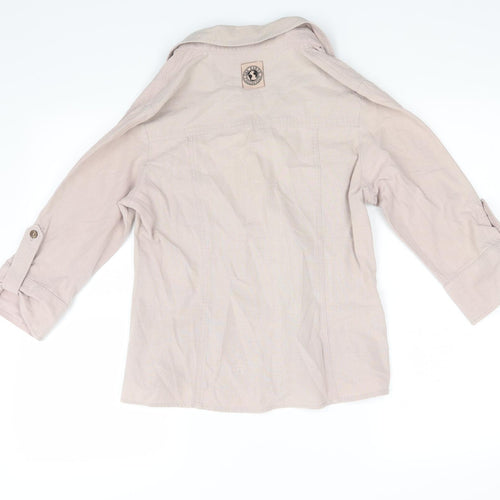 The earth collection Womens Beige   Basic Button-Up Size S