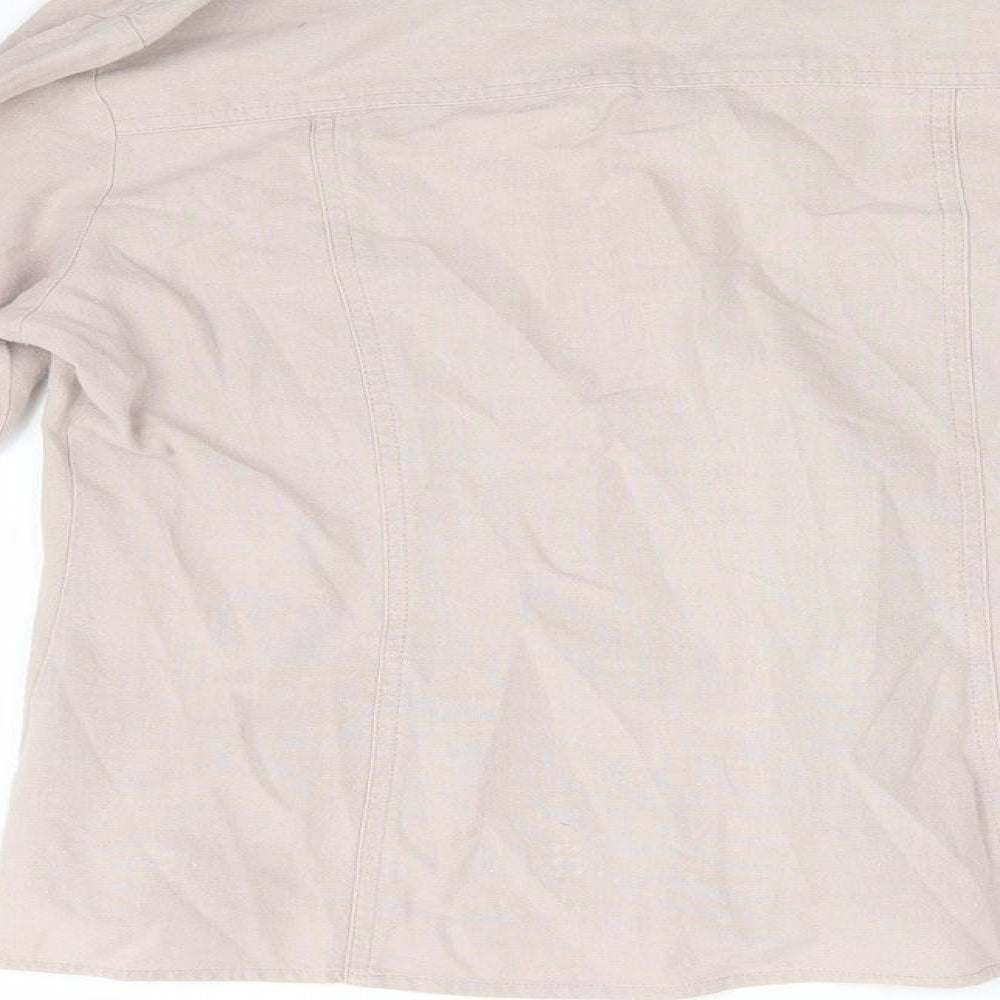 The earth collection Womens Beige   Basic Button-Up Size S