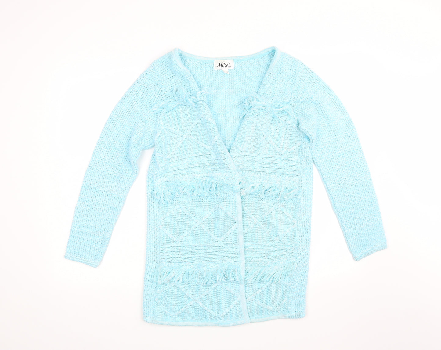 Afibel Womens Blue  Knit Cardigan Jumper Size 14