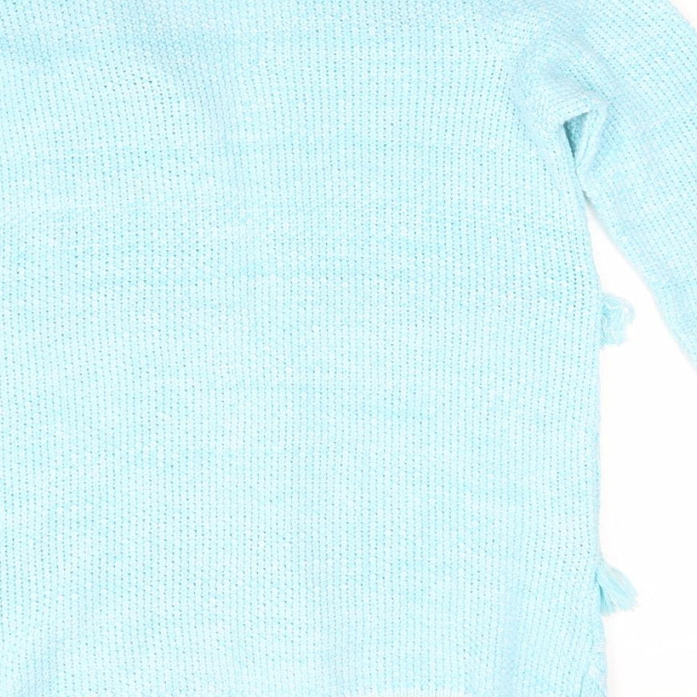 Afibel Womens Blue  Knit Cardigan Jumper Size 14