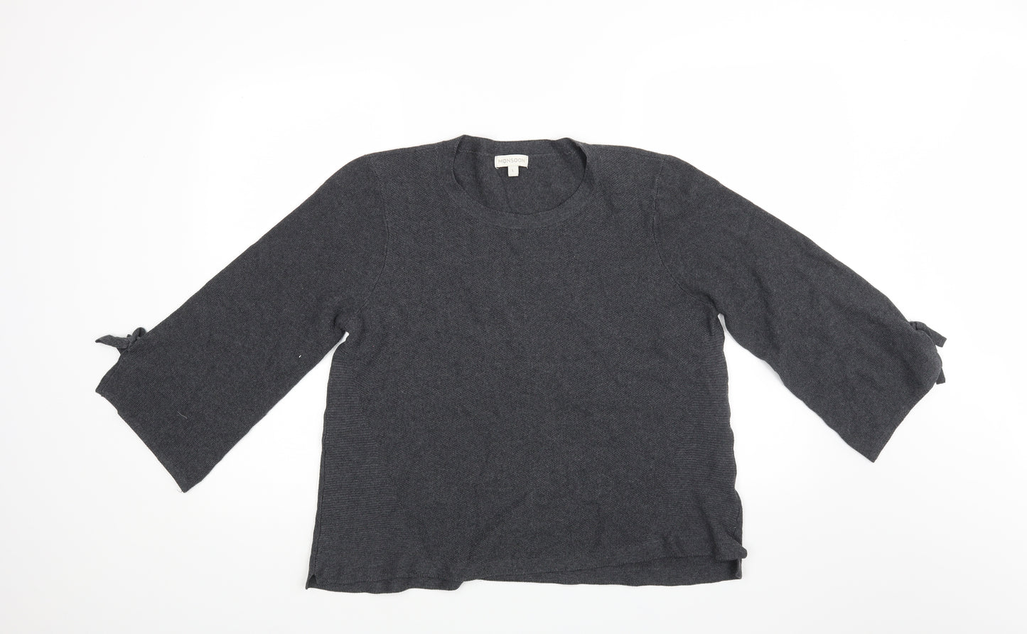 Monsoon Womens Grey  Knit Pullover Jumper Size L