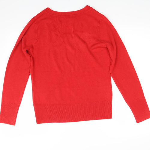 George Womens Red  Knit Pullover Jumper Size 14