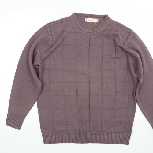 Edinburgh Woolen Mill  Mens Brown  Knit Pullover Jumper Size M