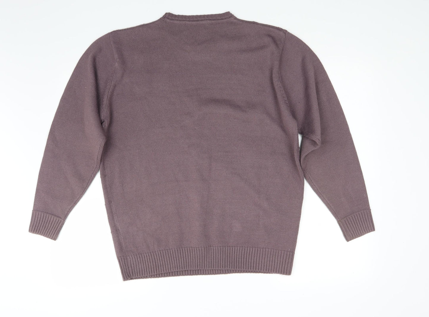 Edinburgh Woolen Mill  Mens Brown  Knit Pullover Jumper Size M