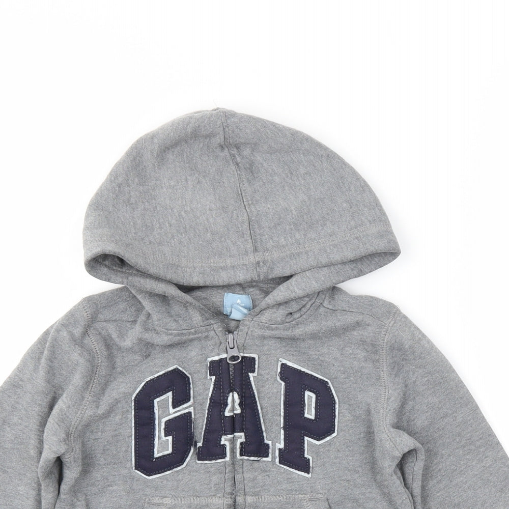 Gap Boys Grey   Full Zip Hoodie Size 2 Years