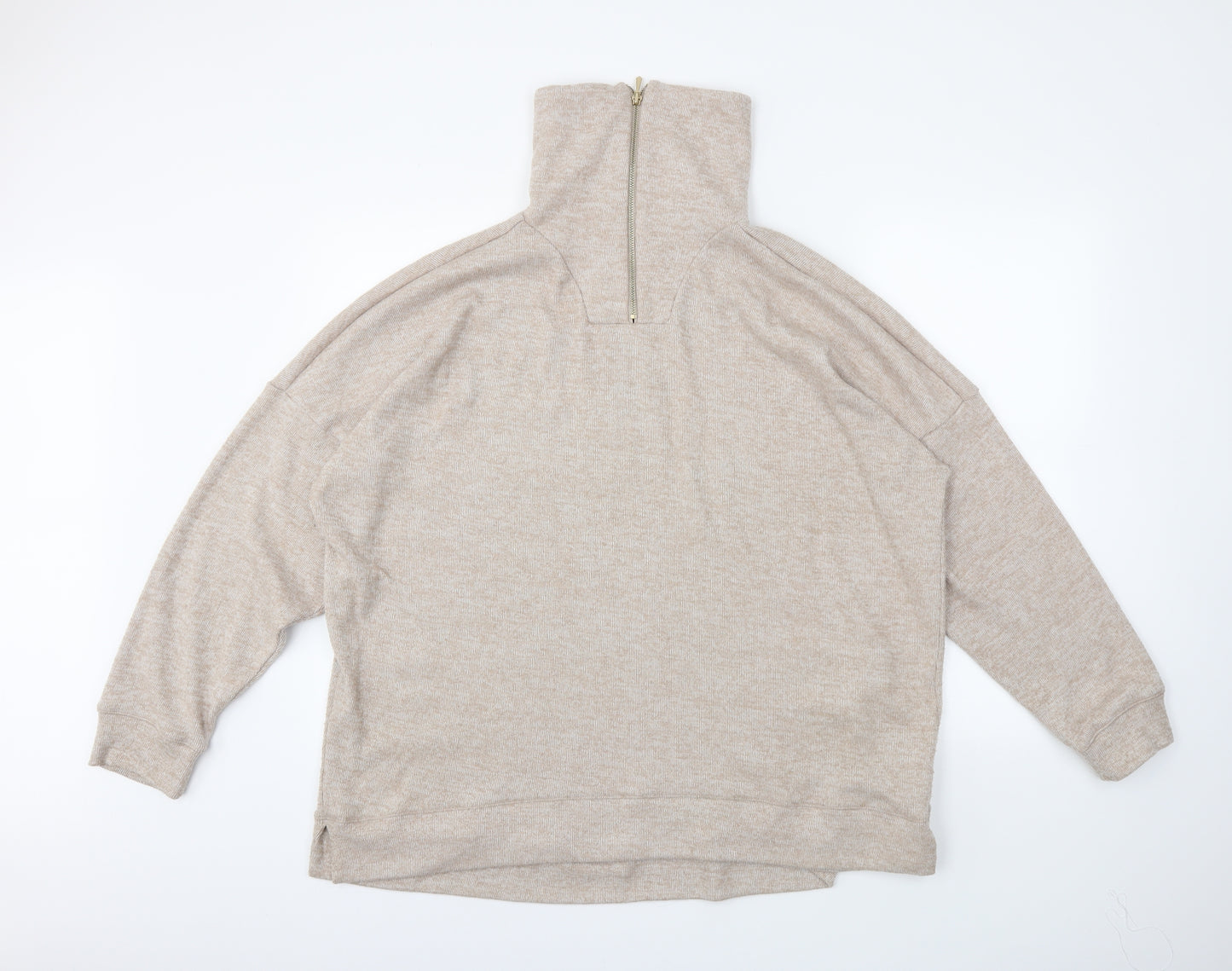 NEXT Womens Beige   Henley Jumper Size 22