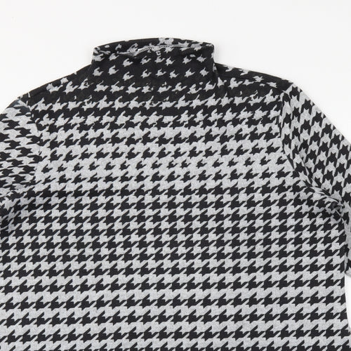 Papaya Womens Grey Houndstooth  Tunic Jumper Size 18