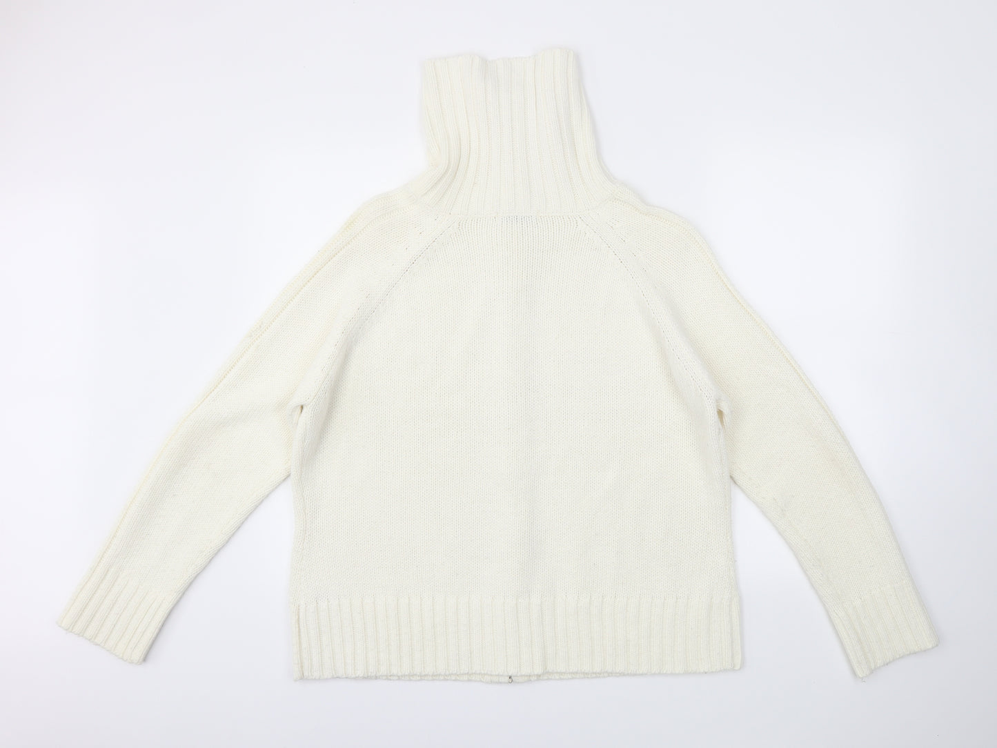 George Womens Ivory   Full Zip Jumper Size 24