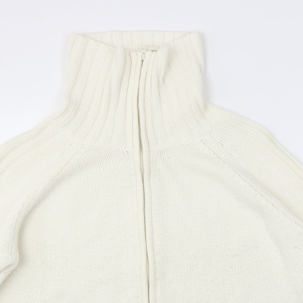 George Womens Ivory   Full Zip Jumper Size 24