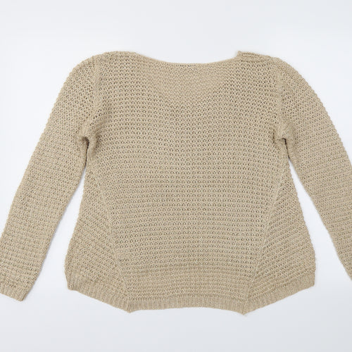 Oasis Womens Gold   Pullover Jumper Size S