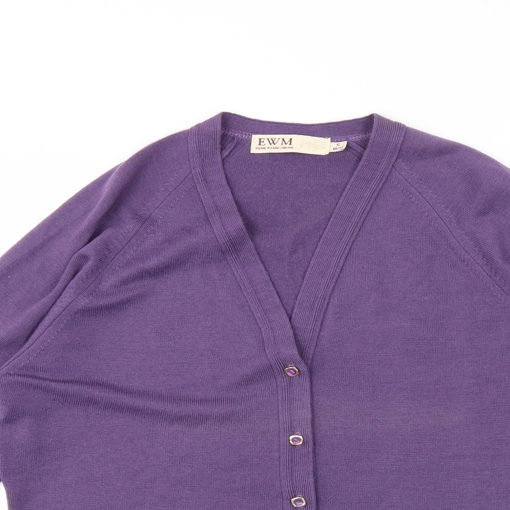 EWM Womens Purple   Cardigan Jumper Size S