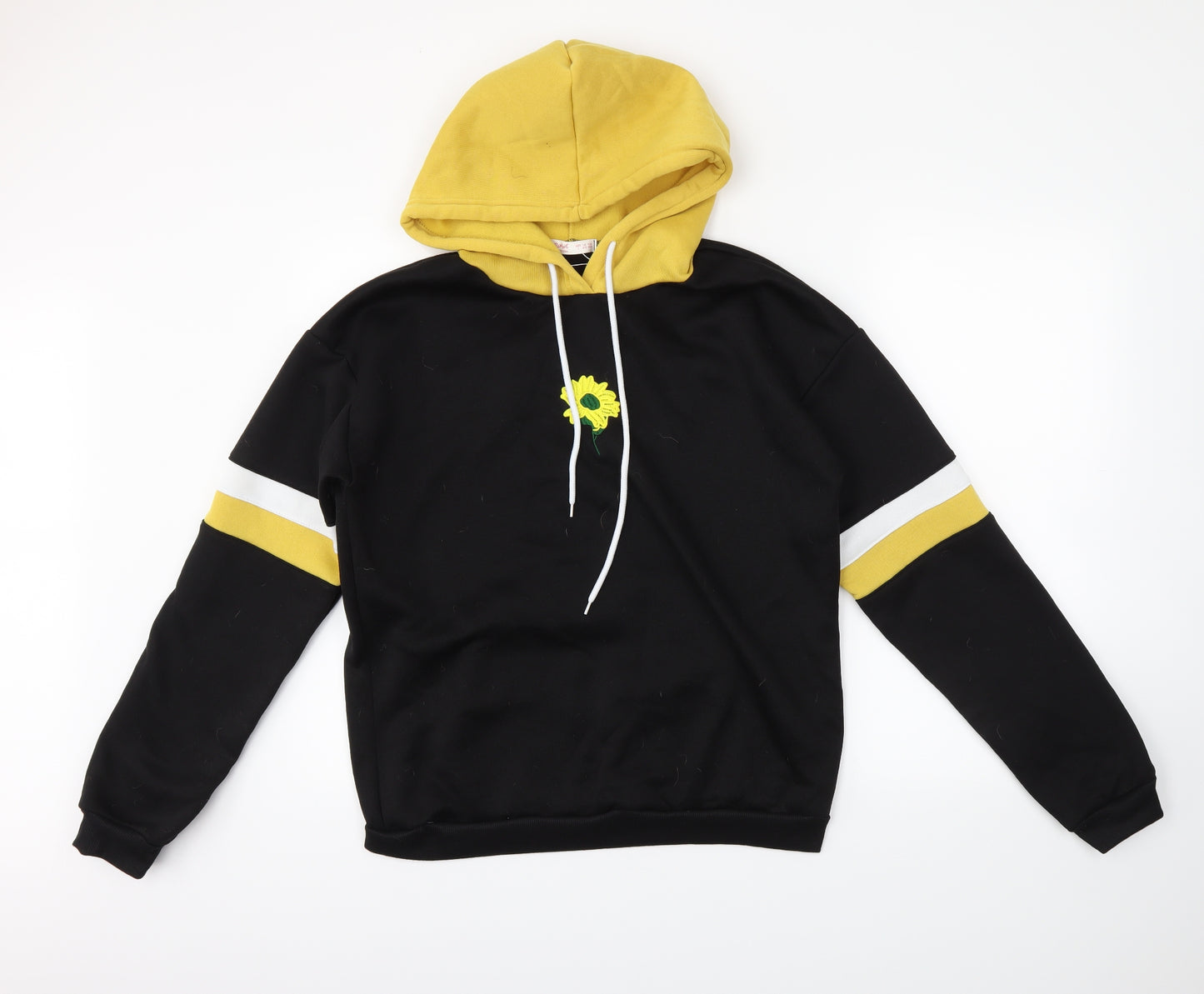 ROMWE Womens Black   Pullover Hoodie Size L
