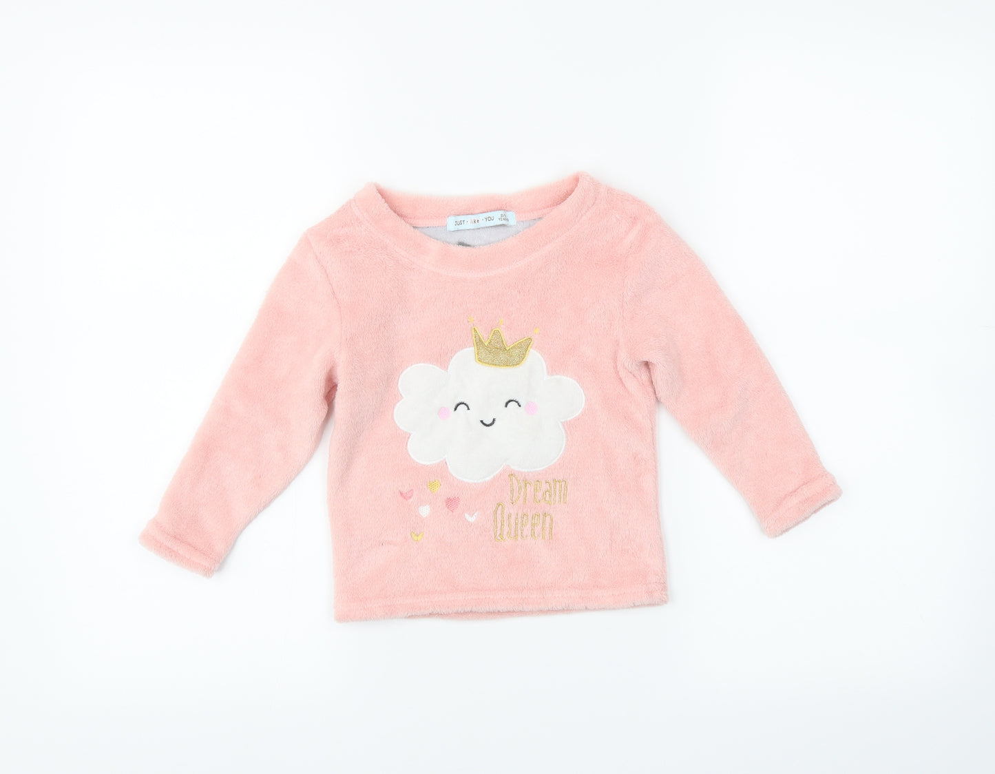 just like you Girls Pink Solid  Capri Pyjama Set Size 2-3 Years