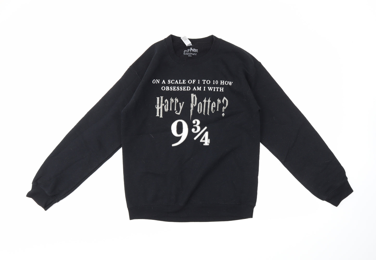 Harry Potter Womens Black   Pullover Sweatshirt Size S