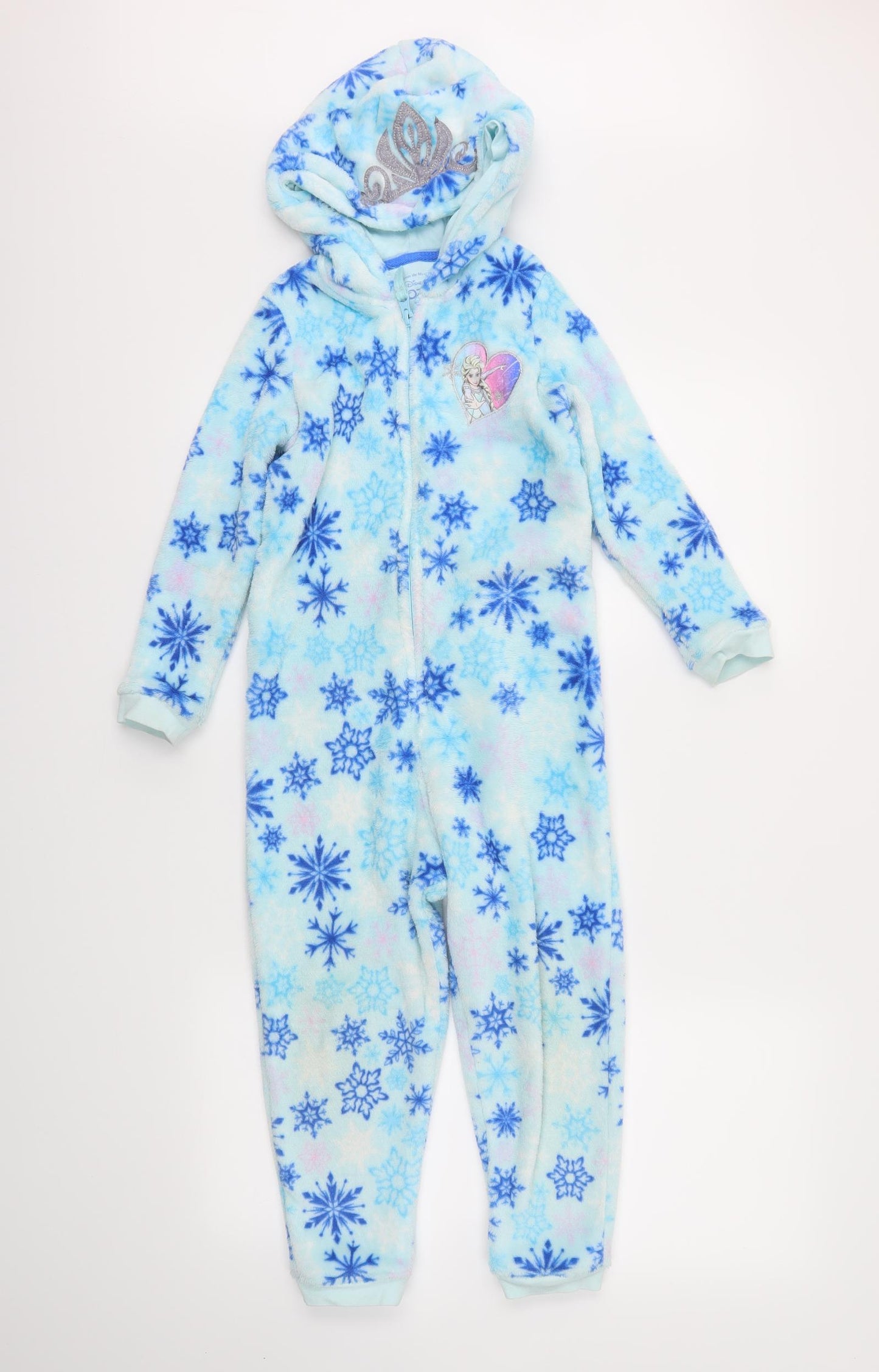M&S Girls Blue Solid  Capri One Piece Size 5-6 Years