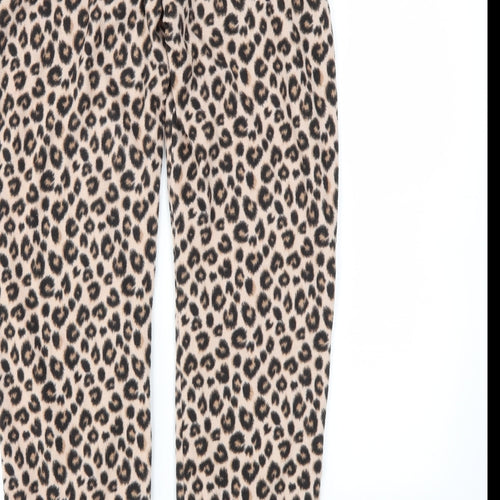 NEXT Womens Beige Animal Print  Capri Pyjama Pants Size XS