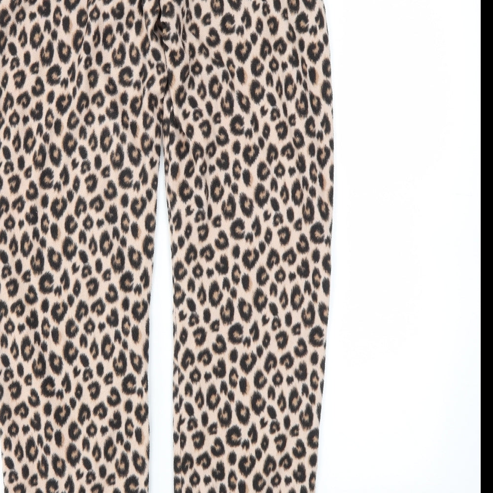 NEXT Womens Beige Animal Print  Capri Pyjama Pants Size XS