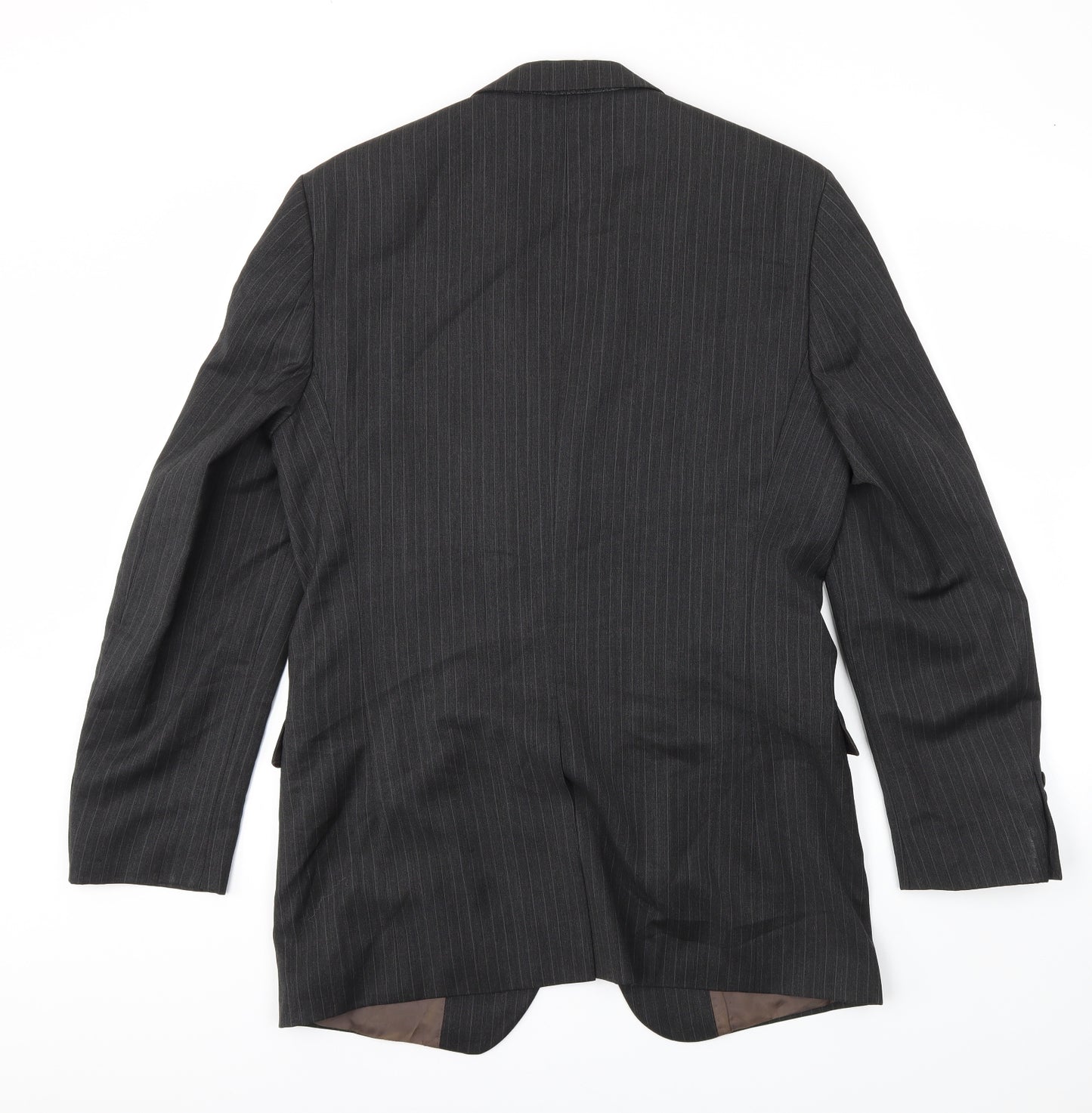 Yves Saint Laurent Mens Black Striped  Jacket Blazer Size XL