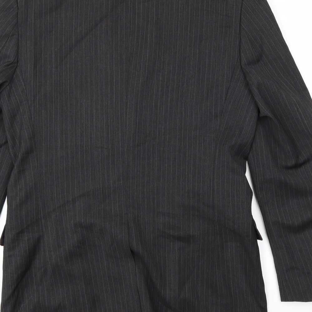 Yves Saint Laurent Mens Black Striped  Jacket Blazer Size XL