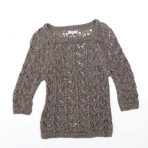 M&S Womens Brown   Pullover Jumper Size M