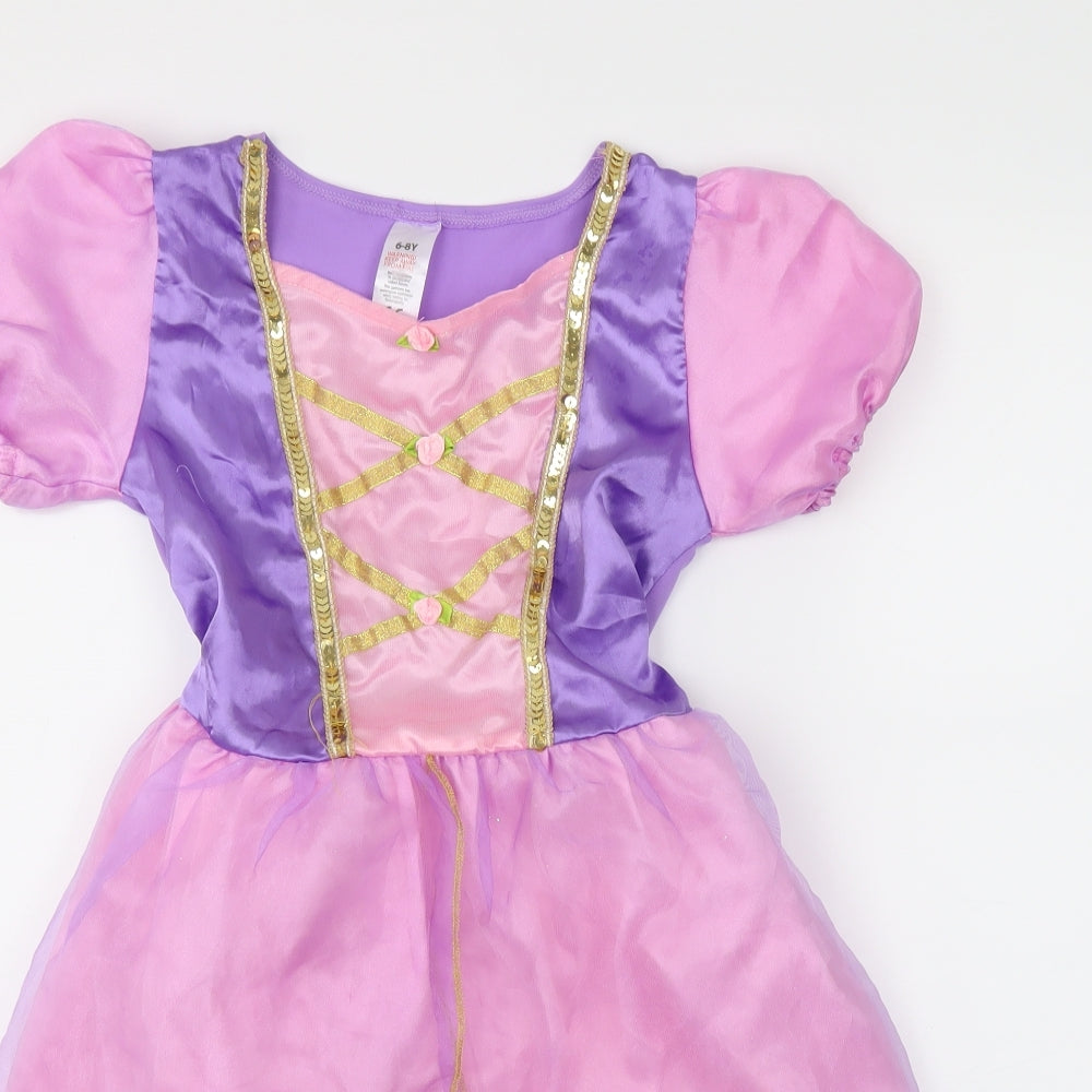 Preworn Girls Purple   Ball Gown  Size 6-7 Years  - disney tangled