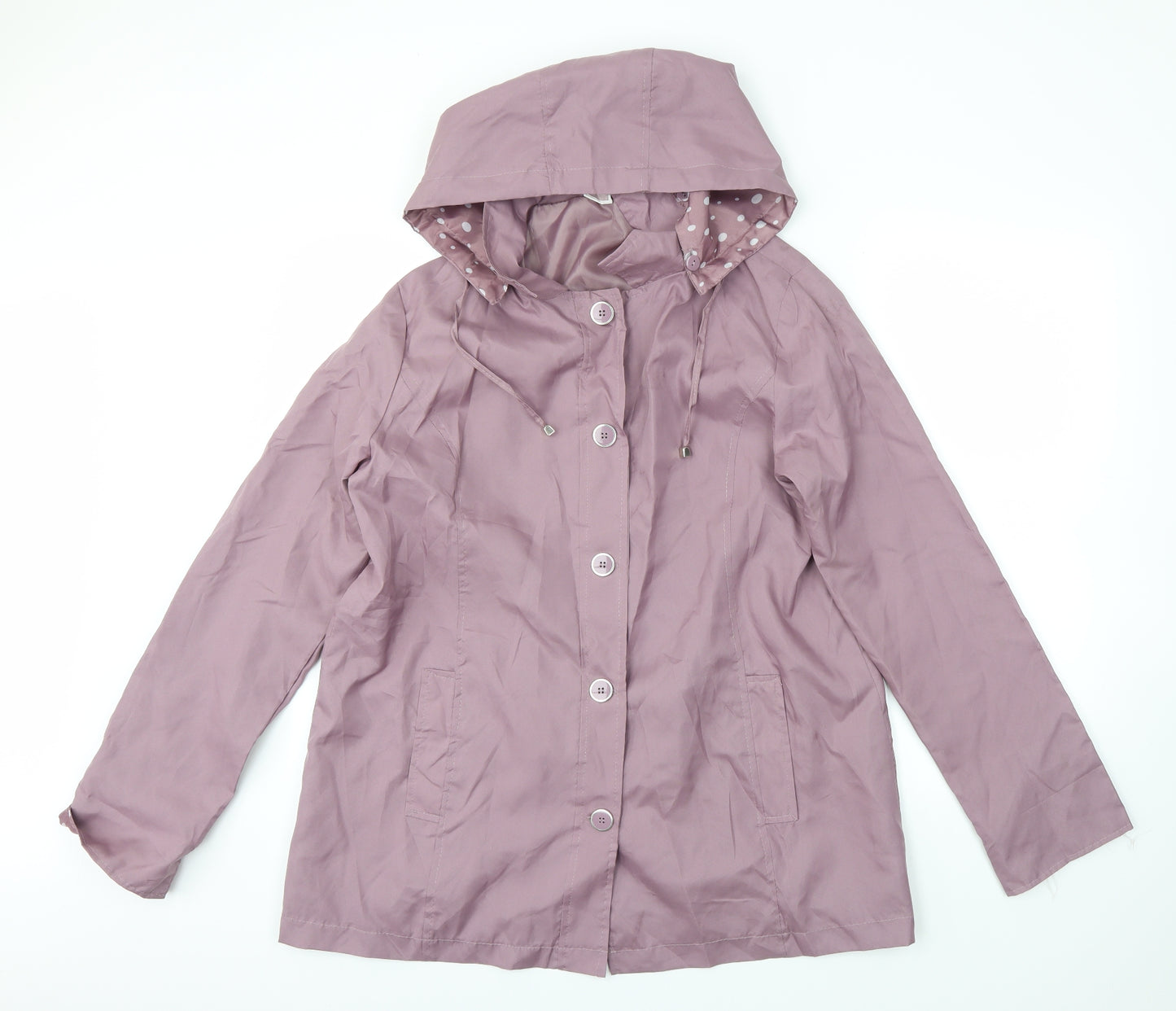 Anne De Lancay Womens Purple   Rain Coat Coat Size M