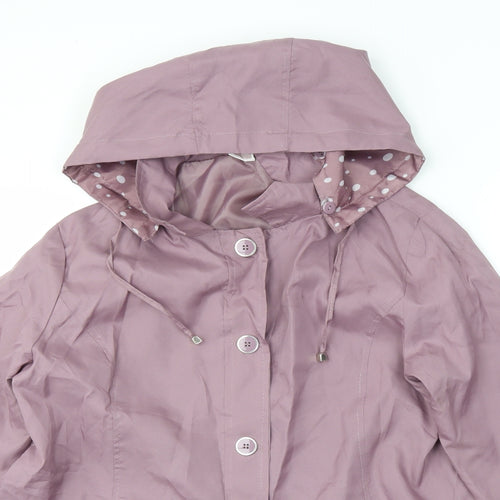 Anne De Lancay Womens Purple   Rain Coat Coat Size M