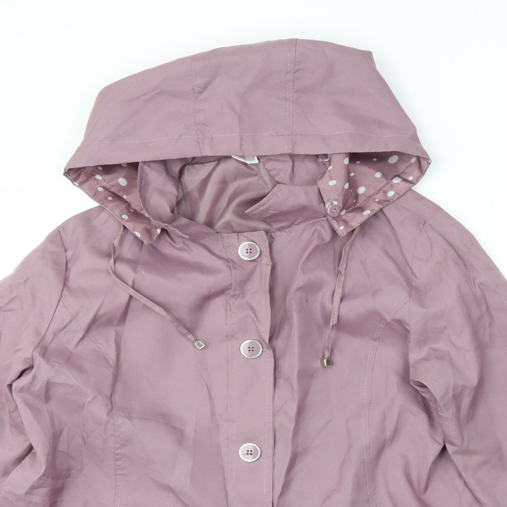 Anne De Lancay Womens Purple   Rain Coat Coat Size M