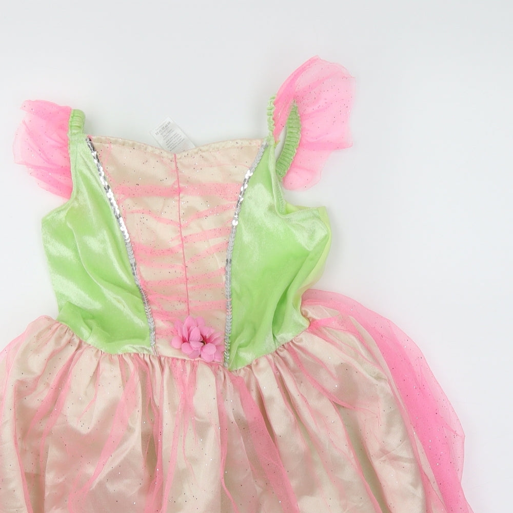 Disney Girls Green   Ball Gown  Size 6-7 Years  - Princess Tiana