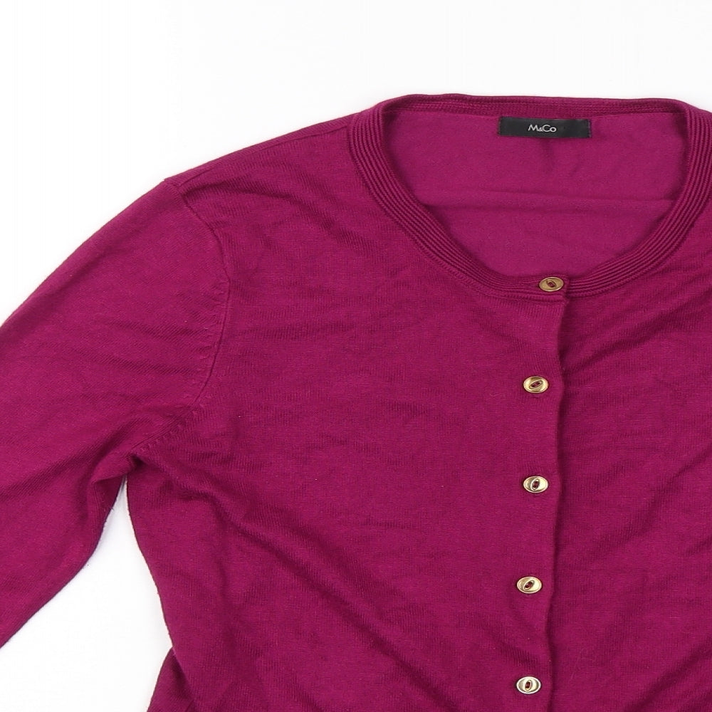 M&Co Womens Pink   Cardigan Jumper Size 12