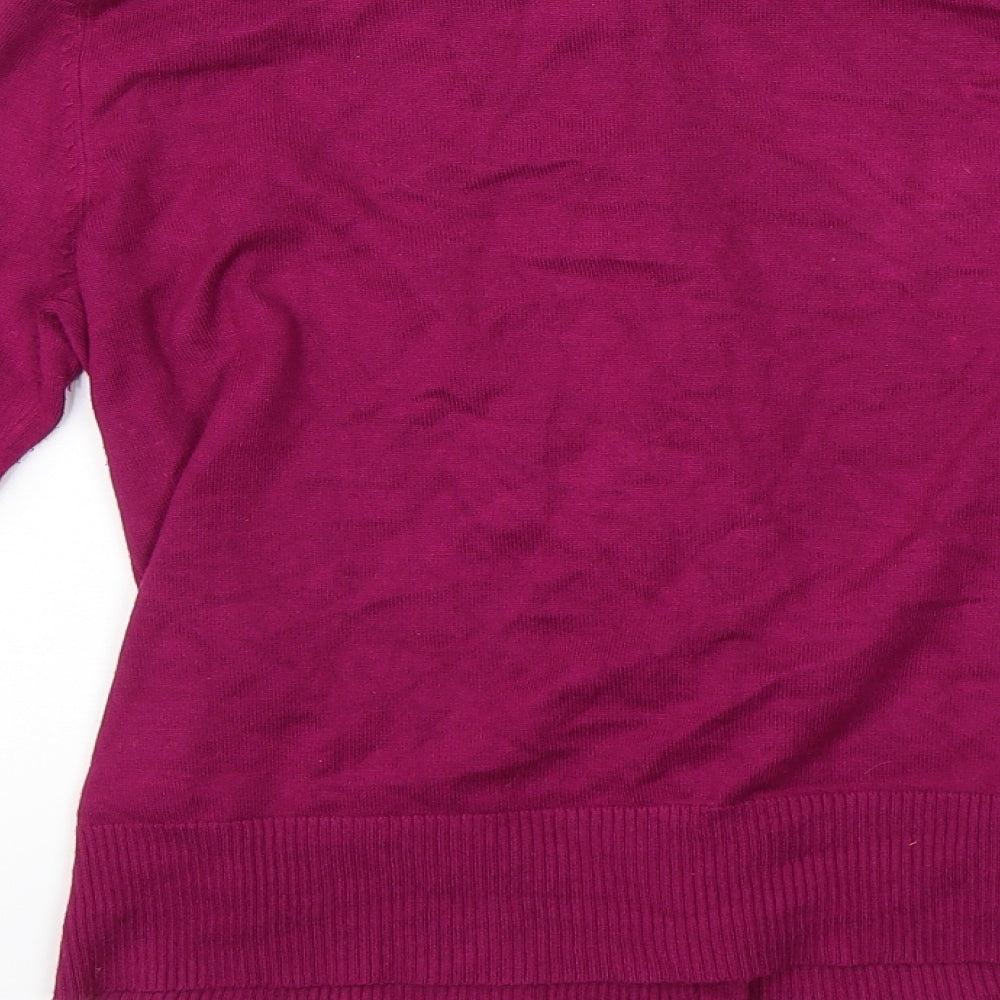 M&Co Womens Pink   Cardigan Jumper Size 12