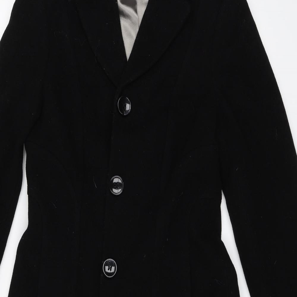 Marks and Spencer Womens Black   Trench Coat Jacket Size 8