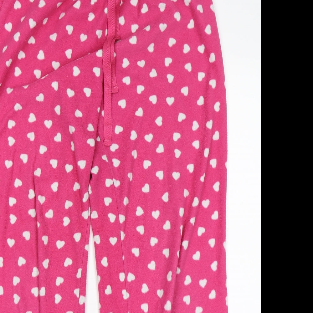 George Womens Pink Solid   Pyjama Pants Size 12  - Hearts