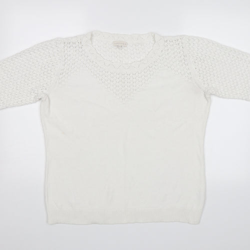 Lakeland Womens White   Pullover Jumper Size 18