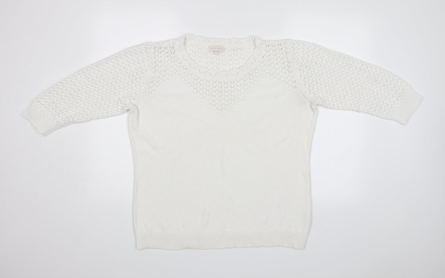 Lakeland Womens White   Pullover Jumper Size 18