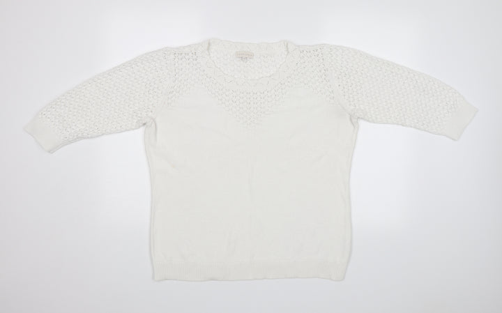 Lakeland Womens White   Pullover Jumper Size 18