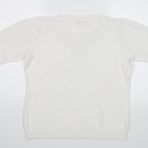 Lakeland Womens White   Pullover Jumper Size 18