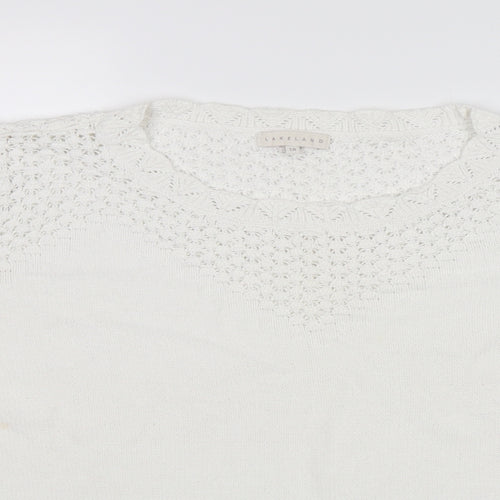 Lakeland Womens White   Pullover Jumper Size 18