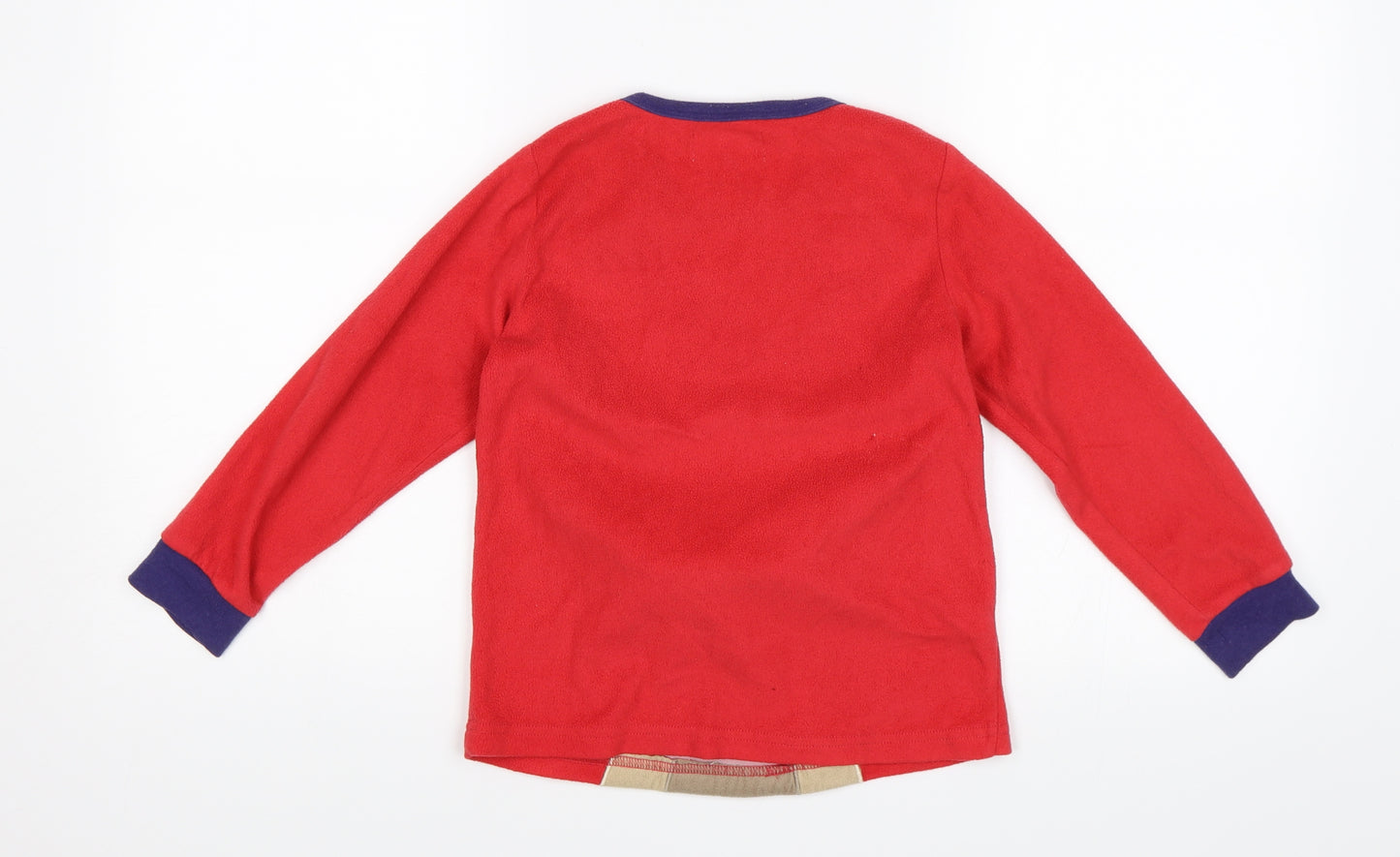 PJ Collections Boys Red Solid   Pyjama Top Size 7-8 Years  - Reindeer