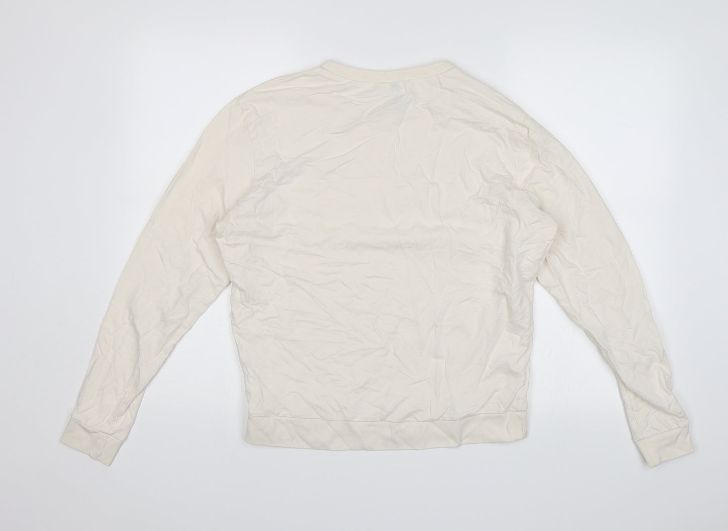 Divided Womens White   Pullover Jumper Size M  - Stay Positive