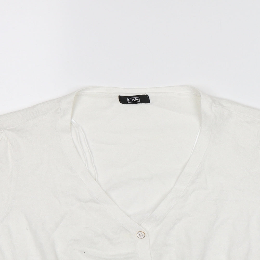 F&F Womens White   Cardigan Jumper Size 20
