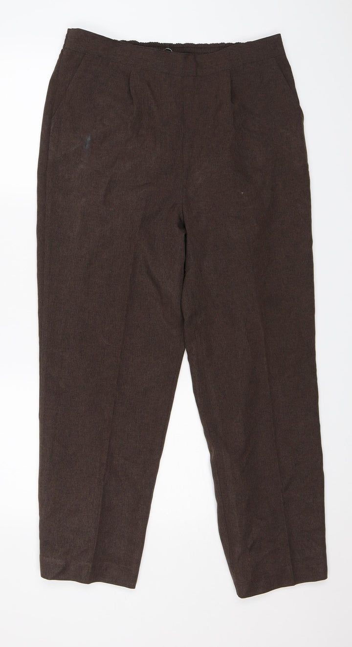 Bonmarché Womens Brown   Trousers  Size 14 L25 in
