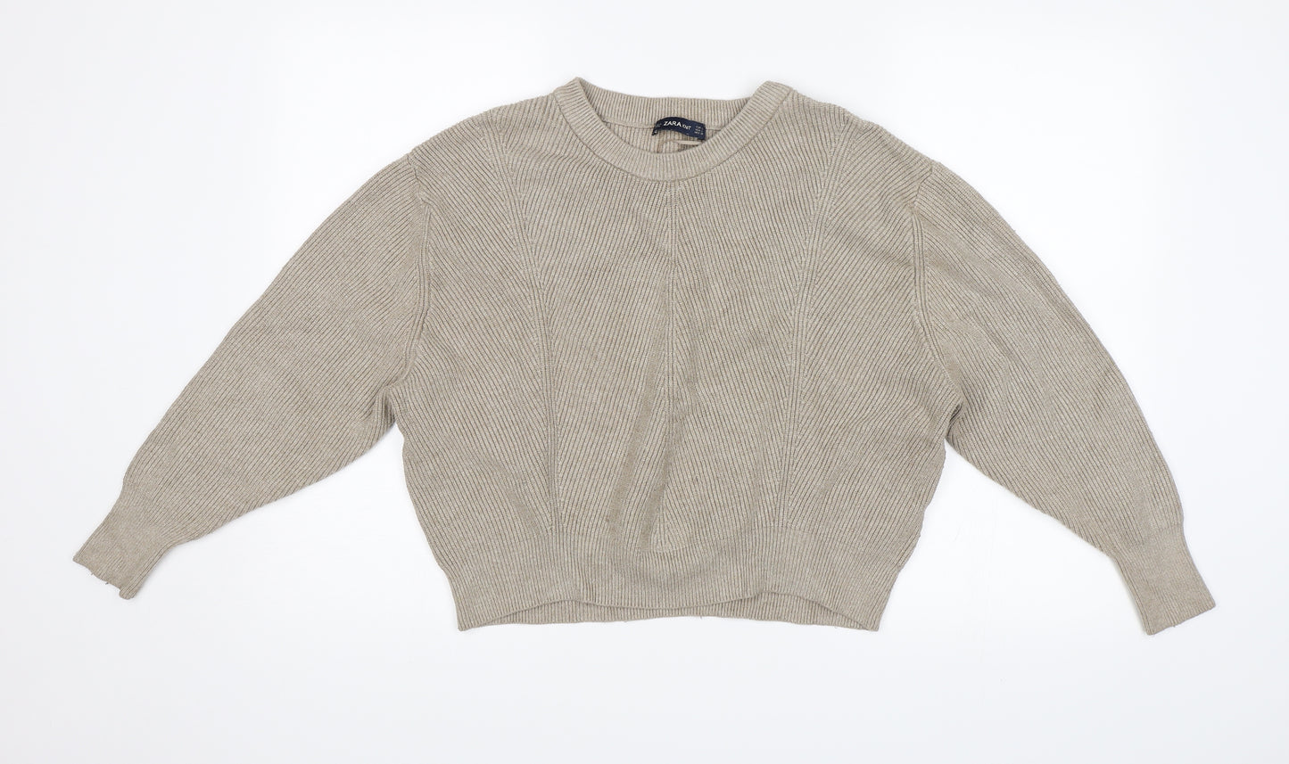Zara Womens Beige   Pullover Jumper Size L