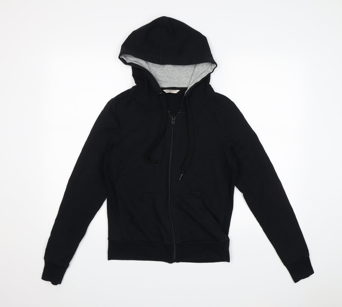 M&S Womens Black   Full Zip Hoodie Size 8